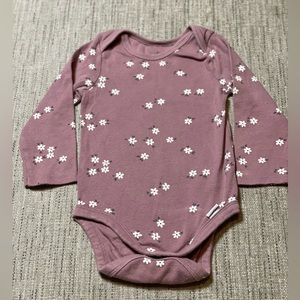 Floral long sleeve onesie